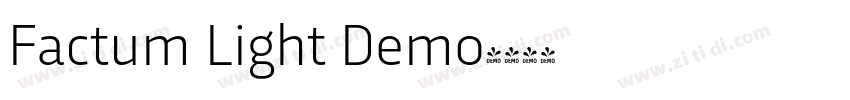 Factum Light Demo字体转换